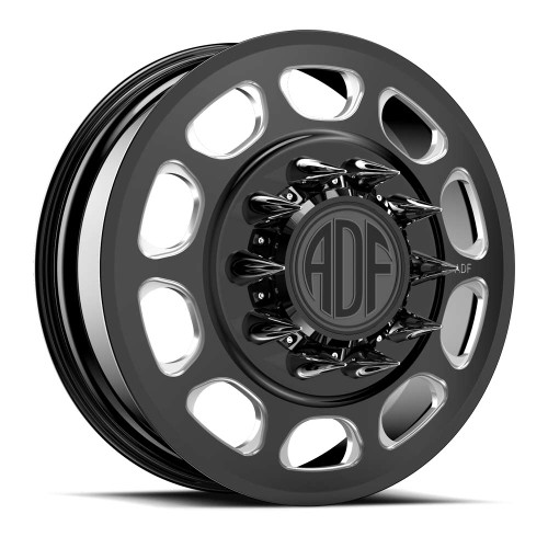 Adf Dually Spindle Wheels Rims 20x8.25 8x275 Gloss Black/Machined 145mm