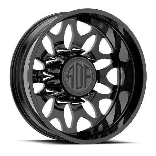 Adf Dually Zyn Wheels Rims 22x8.25 8x165.1 Gloss Black -168mm