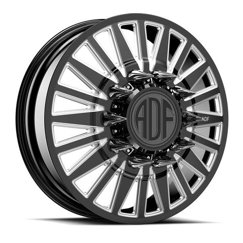 Adf Dually Spartan Wheels Rims 22x8.25 10x225 Gloss Black/Machined 145mm