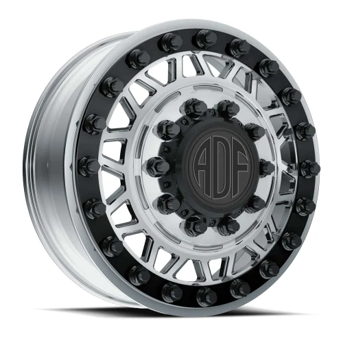 Adf Dually Mad Max Wheels Rims 20x8.25 8x210 Polished W/ Black Accents 145mm