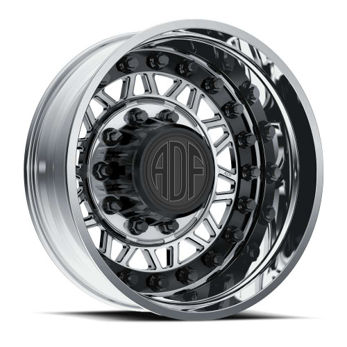 Adf Dually Mad Max Wheels Rims 20x8.25 8x210 Polished W/ Black Accents -167mm