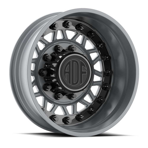Adf Dually Mad Max Wheels Rims 20x8.25 10x225 Gunmetal W/ Black Accents -167mm