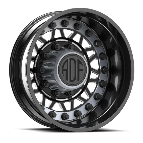 Adf Dually Mad Max Wheels Rims 22x8.25 8x165.1 Gloss Black/Machined W/ Gunmetal Accents -168mm