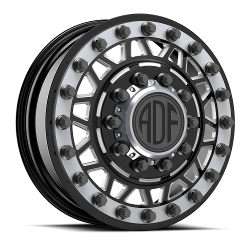 Adf Dually Mad Max Wheels Rims 26x8.25 8x165.1 Gloss Black/Machined W/ Gunmetal Accents 132mm