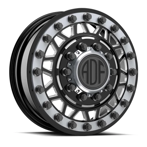Adf Dually Mad Max Wheels Rims 26x8.25 10x225 Gloss Black/Machined W/ Gunmetal Accents 132mm