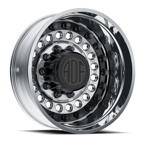 Adf Dually Mag Nuts Wheels Rims 28x8.25 8x165.1 Polished W/ Black Accents -156mm