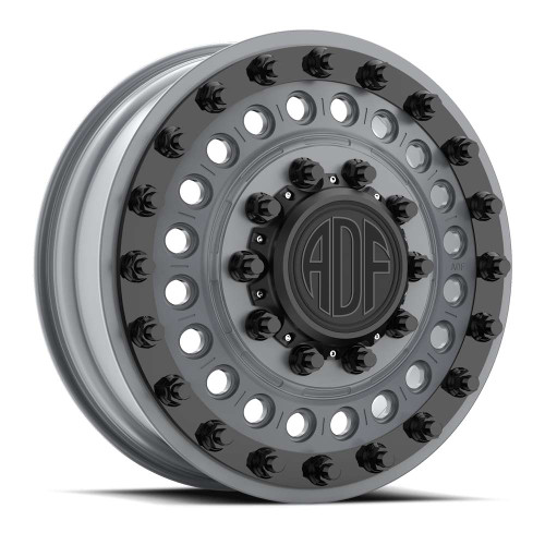 Adf Dually Mag Nuts Wheels Rims 24x8.25 8x210 Gunmetal W/ Black Accents 144mm