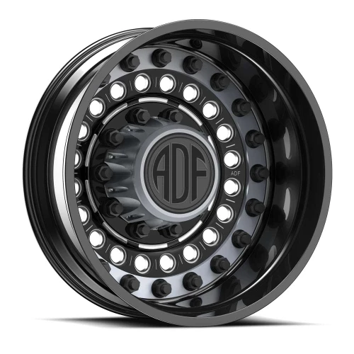 Adf Dually Mag Nuts Wheels Rims 28x8.25 8x165.1 Gloss Black/Machined W/ Gunmetal Accents -156mm