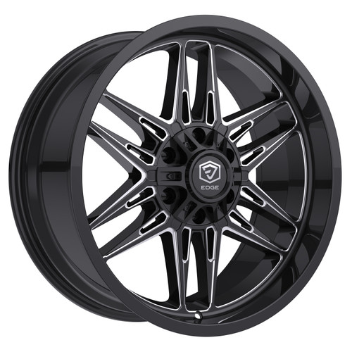 Edge Off Road 303Bm Wheels Rims 22x12 5x127 5x139.7 Gloss Black W/ Milled Accents -44mm | 303BM-2220944
