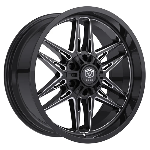 Edge Off Road 303Bm Wheels Rims 22x12 6x135 6x139.7 Gloss Black W/ Milled Accents -44mm | 303BM-2226844