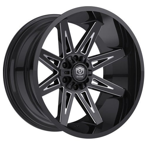 Edge Off Road 304Bm Wheels Rims 20x9 6x135 6x139.7 Gloss Black W/ Milled Accents 0mm | 304BM-2096800