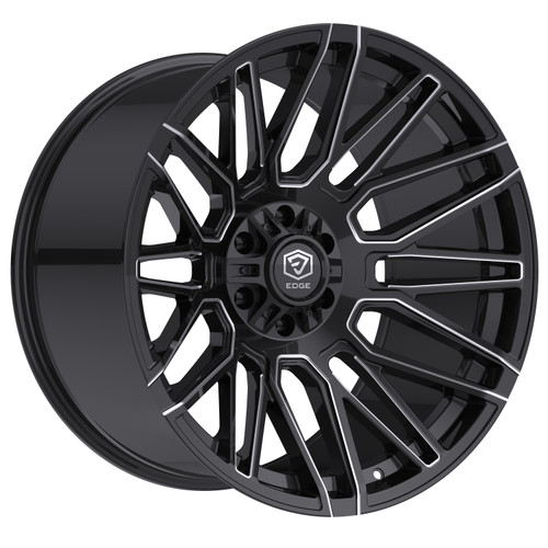 Edge Off Road 306Bm Wheels Rims 20x10 6x135 6x139.7 Gloss Black W/ Milled Accents -12mm | 306BM-2106812