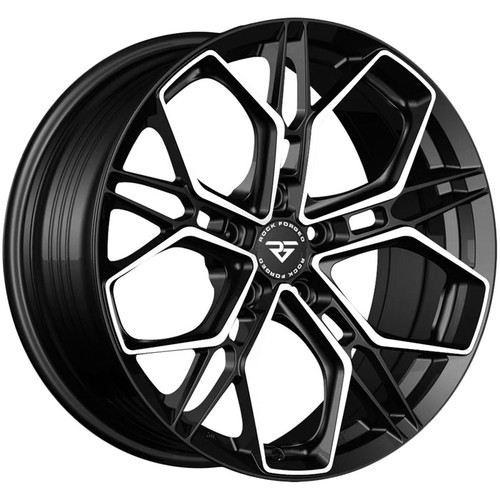 Rock Forged Ff11 20x8.5 5x114.3 Black Machined 38mm Wheels