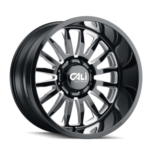 Cali Off-Road Summit Wheels Rims 20x10 8x180 Gloss Black Milled -25mm | 9110-2178BMN