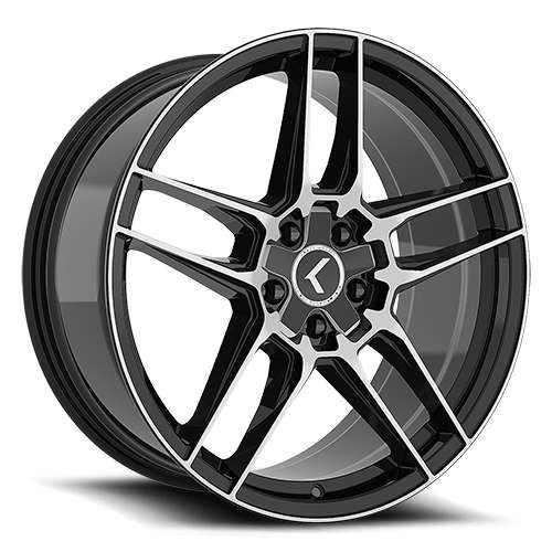 Kraze Kr197 Converge Wheels Rims 18x8.5 5x108 5x114.3 Black Machined 35mm | KR197-8814BM35
