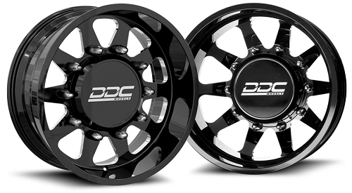 Ddc Dually The Ten Forged With Super Single Front Wheels Rims 22x8.25 10x225 Black Milled
