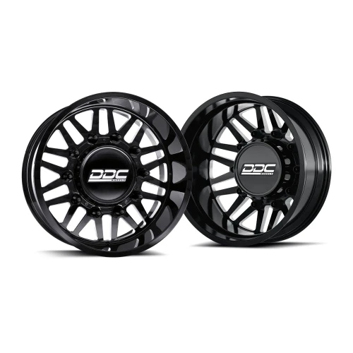 Ddc Dually Aftermath With Super Single Front Wheels Rims 22x8.25 8x200 Black Milled