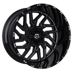 Tis 544Bm Wheels Rims 20x12 5x127 5x139.7 Gloss Black W/ Milled Accents -44mm | 544BM-2120944