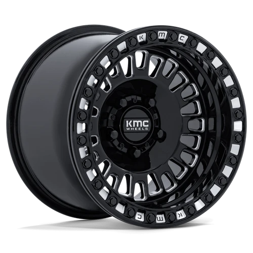Kmc Powersports Ks242 Aztec Beadlock Atv Wheels Rims 15x7 5x114.3 Gloss Black Milled 38mm | KS242BE15701238