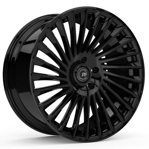 Road Force Rf23 Wheels Rims 22x9 5x112 Gloss Black 28mm | RF23229012+28B