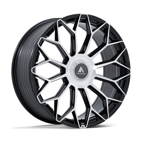 Asanti Ab051 Envoy Wheels Rims 20x10.5 5x112 5x114.3 Gloss Black W/ Machined Face 40mm | AB051BD20054640