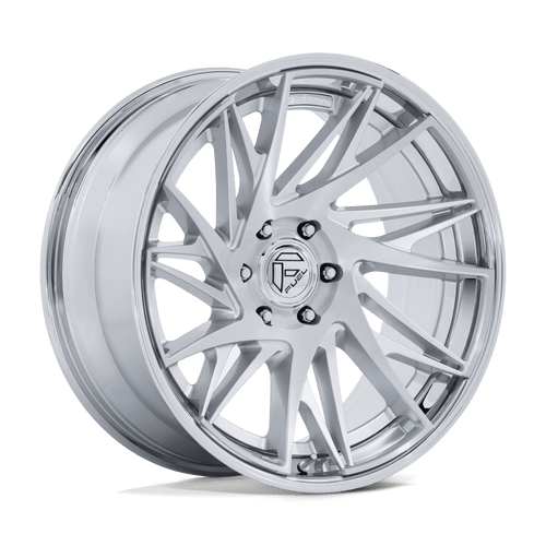 Fuel Fc405 Dynamo Wheels Rims 22x10 6x139.7 Brushed Gloss Silver W/ Chrome Lip -18mm | FC405RP22106818N