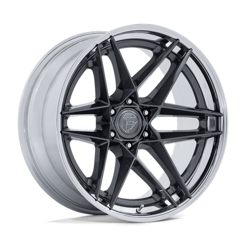 Fuel Fc408 Flight Wheels Rims 22x9.5 6x139.7 Gloss Gunmetal W/ Chrome Lip 20mm | FC408AP22956820