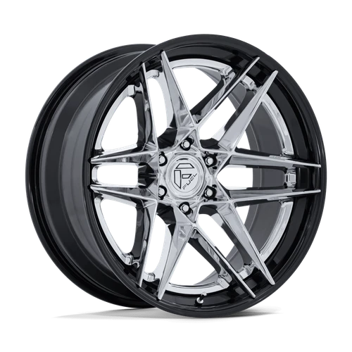 Fuel Fc408 Flight Wheels Rims 20x10 6x139.7 Chrome W/ Gloss Black Lip -18mm | FC408PB20106818N