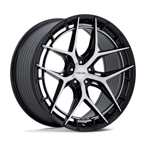 Niche Nc286 Riviera Wheels Rims 20x11 5x114.3 Gloss Black W/ Machined Face 50mm | NC286BD20111250