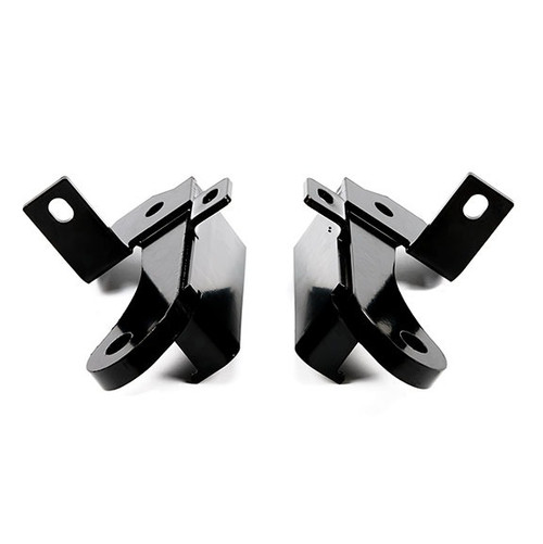 Warn Mounts Below Factory Winch-Ready Steel Bumper; Rated At 12,000 Pounds; 7/8 Inch Pin Size; Powder Coated; Black; With Jack Point; Set of 2 | BCSQ 102370
