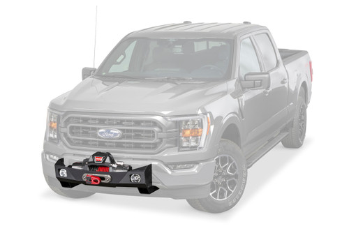 Warn Winch carrier for mid-frame or foot down mounted winches up to 12K in capacity Part 2 of 2 required items for the WARN Trans4mer system Features openings for auxiliary lights Designed for use with WARN ZEON or VR EVO winches | BCSQ 107650
