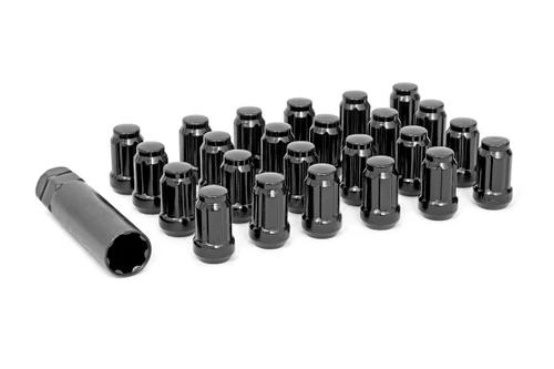 Rough Country 1/2x20 Lug Nut Set of 24 - Black | DHTP 502024BLK