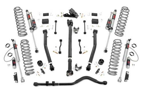 Rough Country 35 Inch Lift Kit - Adj Lower - FR D/S - M1R - Jeep Wrangler Unlimited Rubicon (18-23) | DHTP 69144