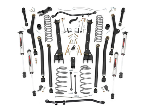 Rough Country 4 Inch Lift Kit - Long Arm - V2 - Jeep Wrangler TJ 4WD (1997-2006) | DHTP 66370