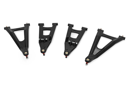 Rough Country Black Forged Alum High Clearance 2" Fwd Offset Control Arms w/Ball Joints - Polaris Ranger 1000XP | DHTP 93155BLK