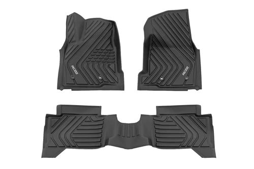 Rough Country Flex Fit Floor Mats - Front & Rear - Crew - Toyota Tacoma 2WD/4WD (2024-2025) | DHTP FF-71224