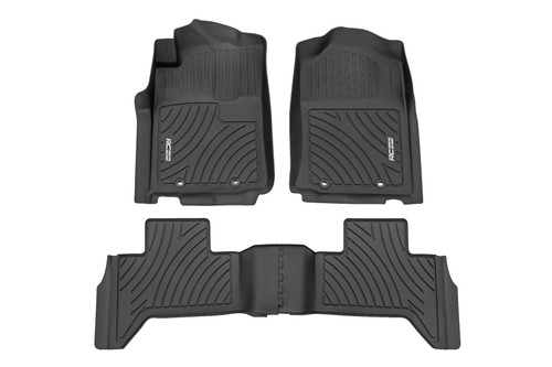 Rough Country Flex-Fit Floor Mats - Front and Rear - Toyota Tacoma 2WD/4WD (2012-2015) | DHTP FF-71213