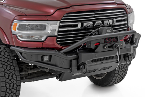 Rough Country Front Bumper - Tubular -Winch Mount - Ram 2500/3500 2WD/4WD (2019-2026) | DHTP 51212W