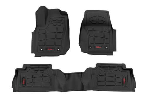 Rough Country Sure-Fit Floor Mats - Front & Rear - TRD PRO - Double Cab - Toyota Tacoma (24-25) | DHTP SM71225