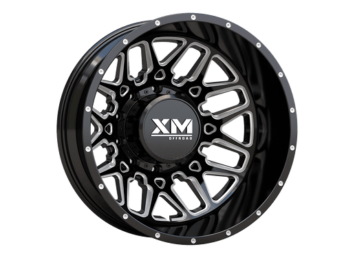 Xm Offroad Dually Xm-900 Wheels Rims 20x8.25 8x165.1 Black Milled -221mm