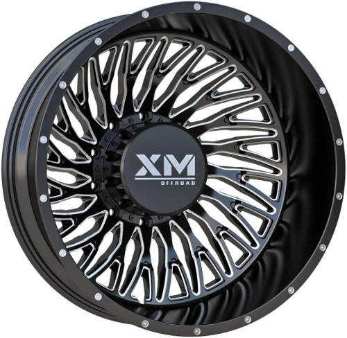 Xm Offroad Dually Xm-901 Wheels Rims 24x8.25 8x210 Black Milled -221mm