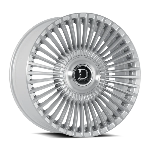 DOLCE LUXURY Trento Wheels Rims 24x9 Blank Custom Drilled Gloss Silver With Brushed Face 15mm | TRENTO-249000GSBF15