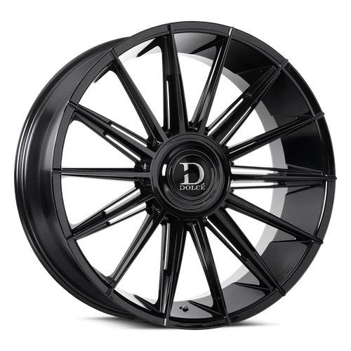 DOLCE LUXURY Mirelli Wheels Rims 24x9 Blank Custom Drilled Gloss Black 35mm | MIRELLI-249000GB