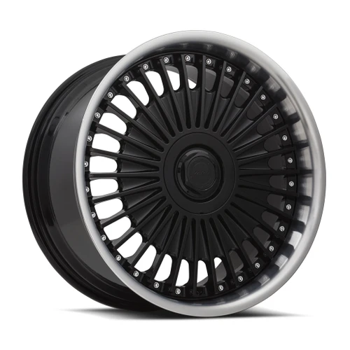MRR Vp4 Wheels Rims 19x9.5 Blank Custom Drilled Black W/ Machined Lip 20mm | VP0419955xx20BK
