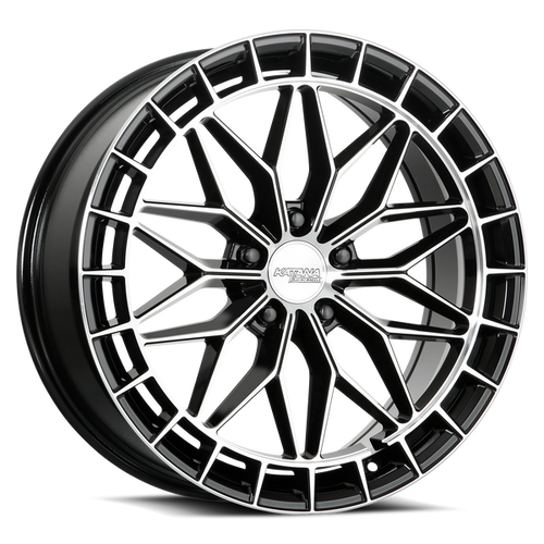 Katana Kr12 Wheels Rims 17x7.5 5x110 Gloss Black Machined 40mm | KR12-177551GBF