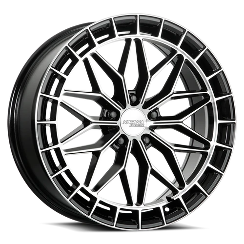 Katana Kr12 Wheels Rims 17x7.5 5x120 Gloss Black Machined 40mm | KR12-177545GBF