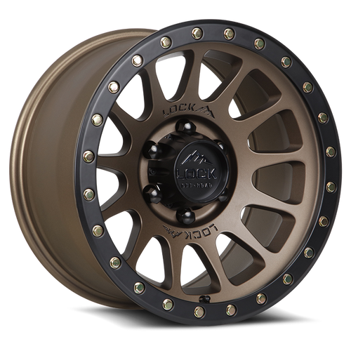 Lock Offroad Yosemite Wheels Rims 20x10 8x165.1 Matte Desert Bronze W/ Matte Black Ring 18mm | YOSEMITE-2186MRMBR