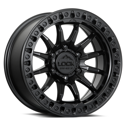 Lock Offroad Trail Wheels Rims 20x9 8x165.1 Matte Black W/ Matte Black Ring 1mm | TRAIL-2986MB