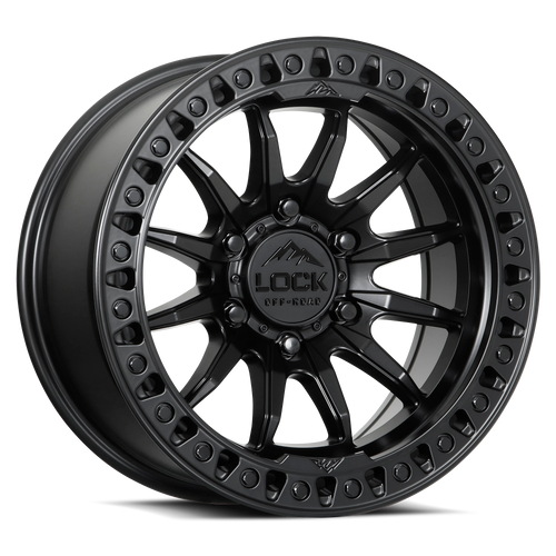 Lock Offroad Trail Wheels Rims 20x10 6x139.7 Matte Black W/ Matte Black Ring 18mm | TRAIL-2169MB