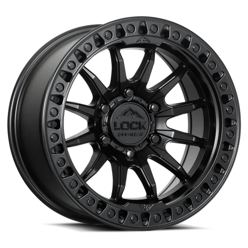 Lock Offroad Trail Wheels Rims 20x10 8x170 Matte Black W/ Matte Black Ring 18mm | TRAIL-2187MB